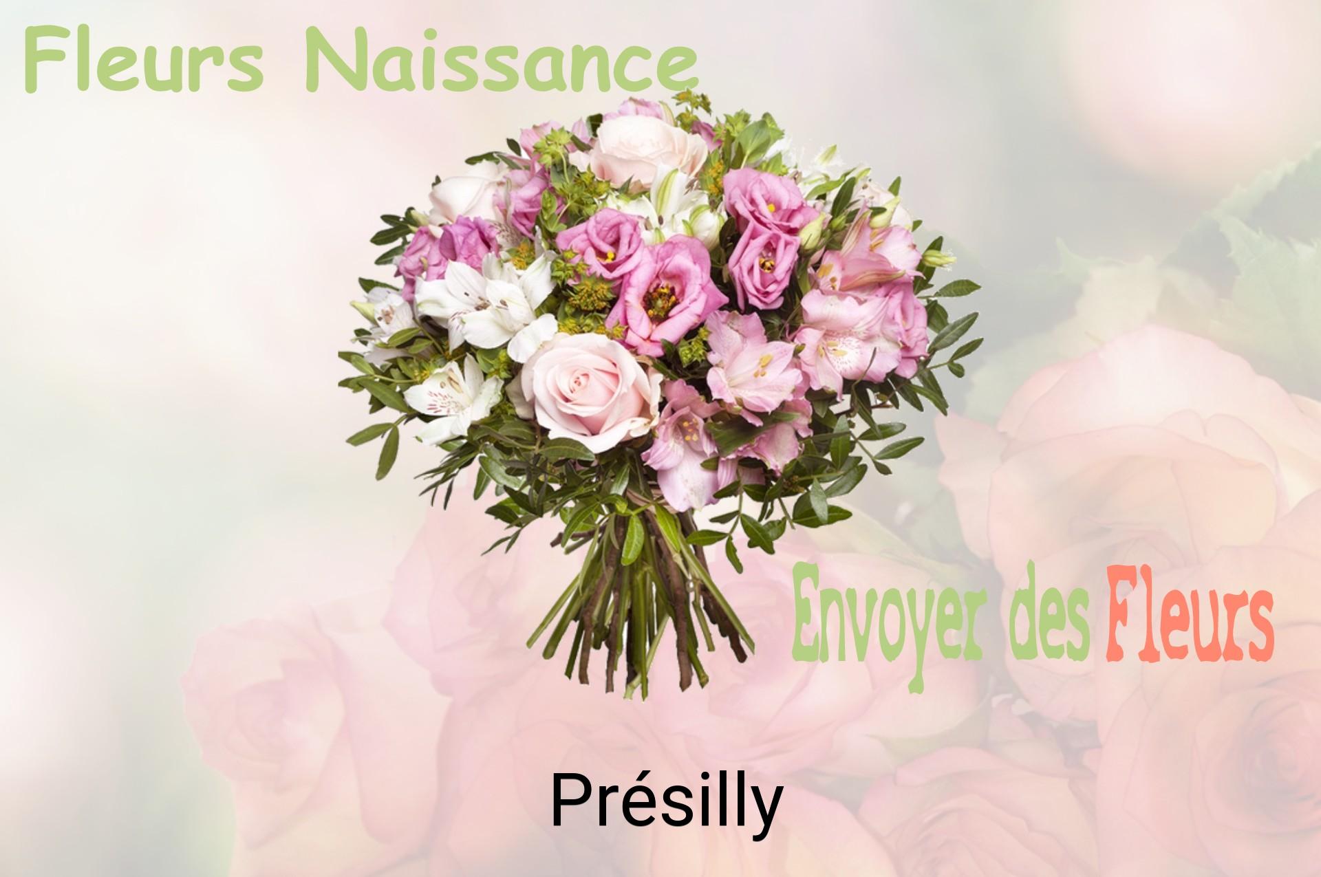 Bouquet de fleurs de naissance livré à Présilly