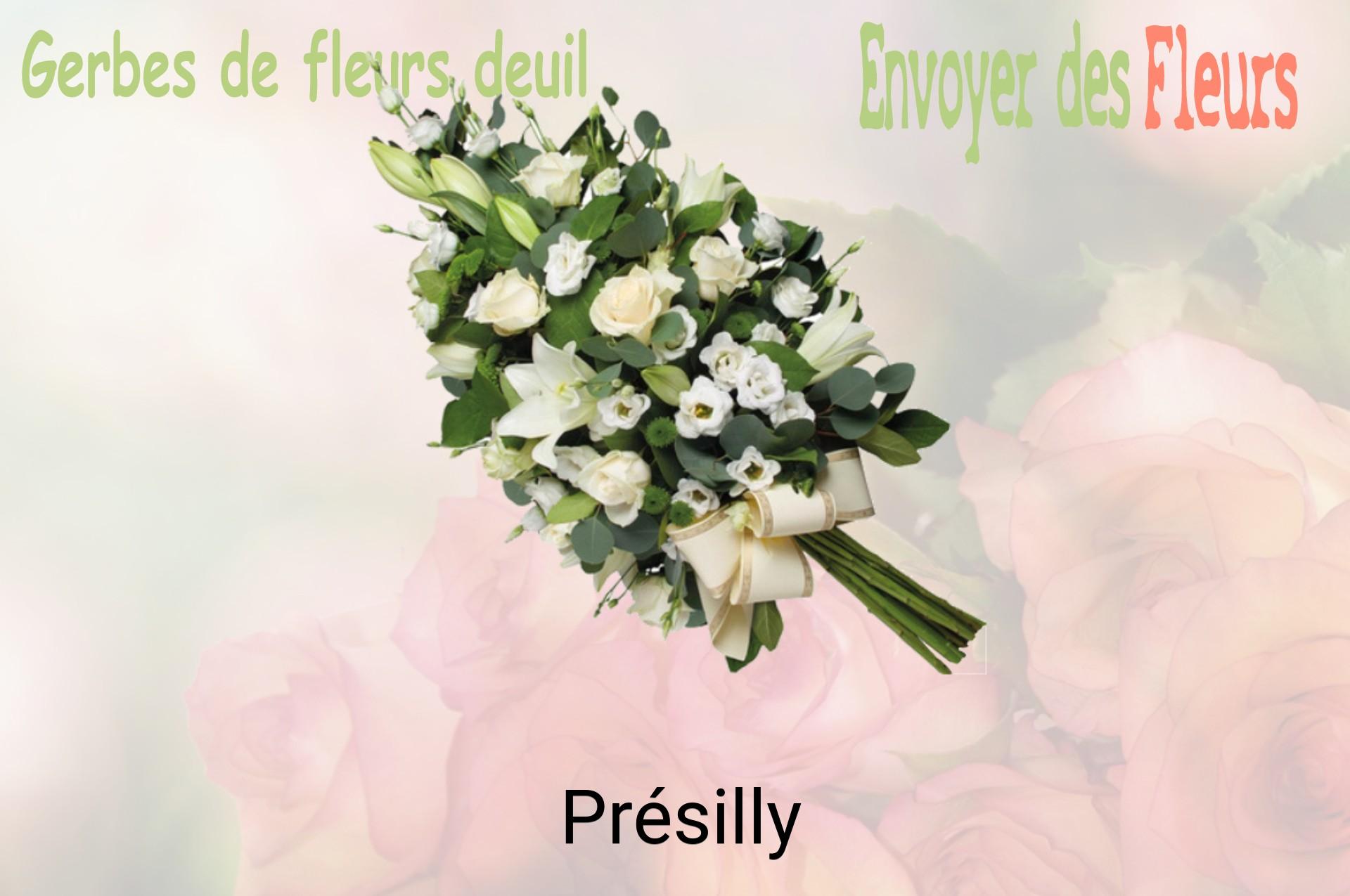 Gerbe de fleurs de deuil livrée à Présilly